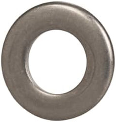 Made in USA - 1/4" Screw, Grade 300 Stainless Steel Standard Flat Washer - 0.255" ID x 0.468" OD, 0.063" Thick, Passivated Finish, Meets Military Specifications - Exact Tooling