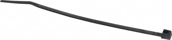 Made in USA - 4-1/8" Long Black Nylon Standard Cable Tie - 18 Lb Tensile Strength, 1.07mm Thick, 22.23mm Max Bundle Diam - Exact Tooling