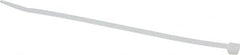 Made in USA - 5.84" Long Natural (Color) Nylon Standard Cable Tie - 40 Lb Tensile Strength, 1.24mm Thick, 36.42mm Max Bundle Diam - Exact Tooling