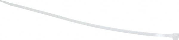 Made in USA - 8-7/8" Long Natural (Color) Nylon Standard Cable Tie - 40 Lb Tensile Strength, 1.24mm Thick, 60.33mm Max Bundle Diam - Exact Tooling