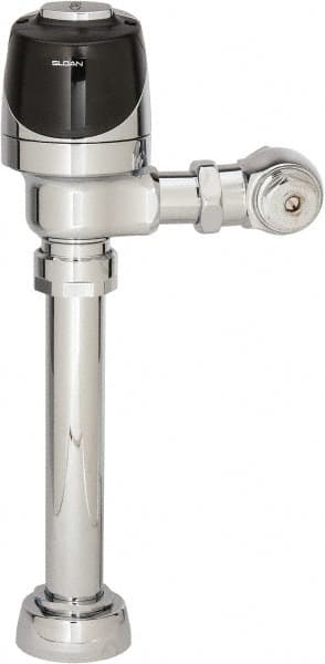 Sloan Valve Co. - 1-1/2" Spud Coupling, 3/4" Pipe, Closet Automatic Flush Valve - Handle Opening, 1.6 Gal per Flush, Plastic Cover, Powered by 4 AA Batteries - Exact Tooling