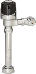 Sloan Valve Co. - 1-1/2" Spud Coupling, 3/4" Pipe, Closet Automatic Flush Valve - Handle Opening, 1.6 Gal per Flush, Plastic Cover, Powered by 4 AA Batteries - Exact Tooling