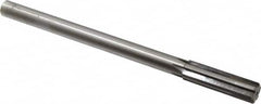 Made in USA - 0.662" Carbide-Tipped 6 Flute Chucking Reamer - Straight Flute, 9/16" Straight Shank, 2-1/4" Flute Length, 9" OAL - Exact Tooling