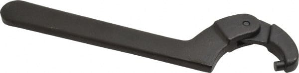 Proto - 1-1/4" to 3" Capacity, Black Oxide Finish, Adjustable Pin Spanner Wrench - 8-1/8" OAL, 7/32" Hook Pin Height - Exact Tooling