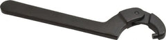 Proto - 1-1/4" to 3" Capacity, Black Oxide Finish, Adjustable Pin Spanner Wrench - 8-1/8" OAL, 7/32" Hook Pin Height - Exact Tooling