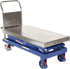 Vestil - 1,500 Lb Capacity Hydraulic Scissor Elevating Cart - 19" to 68" Lift Height, 47-1/2" Platform Length x 24" Platform Width - Exact Tooling