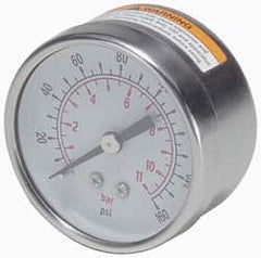 Parker - Stainless Steel FRL Pressure Gauge - Use with PB11/PR10 - Exact Tooling