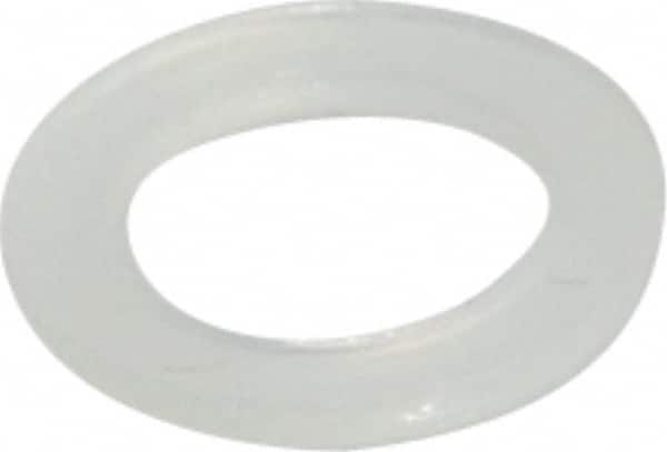 Made in USA - #12 Screw, Grade 6/6 Nylon Standard Flat Washer - 1/4" ID x 3/8" OD, 0.031" Thick, Plain Finish - Exact Tooling