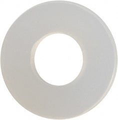 Made in USA - #4 Screw, Grade 6/6 Nylon Standard Flat Washer - 0.12" ID x 0.28" OD, 0.031" Thick, Plain Finish - Exact Tooling
