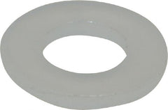 Made in USA - #6 Screw, Grade 6/6 Nylon Standard Flat Washer - 0.156" ID x 0.312" OD, 0.031" Thick, Plain Finish - Exact Tooling
