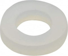 Made in USA - #6 Screw, Grade 6/6 Nylon Standard Flat Washer - 0.162" ID x 0.312" OD, 0.062" Thick, Plain Finish - Exact Tooling