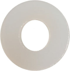 Made in USA - #8 Screw, Grade 6/6 Nylon Standard Flat Washer - 0.177" ID x 0.408" OD, 0.062" Thick, Plain Finish - Exact Tooling