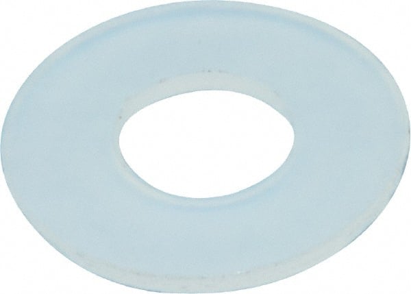 Made in USA - #10 Screw, Grade 6/6 Nylon Standard Flat Washer - 0.2" ID x 0.45" OD, 0.031" Thick, Plain Finish - Exact Tooling