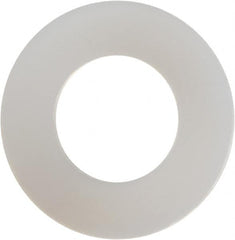 Made in USA - #12 Screw, Grade 6/6 Nylon Standard Flat Washer - 0.24" ID x 0.465" OD, 0.015" Thick, Plain Finish - Exact Tooling
