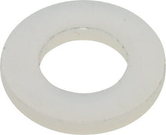 Made in USA - #12 Screw, Grade 6/6 Nylon Standard Flat Washer - 0.252" ID x 0.472" OD, 0.062" Thick, Plain Finish - Exact Tooling