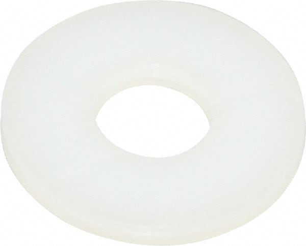 Made in USA - 1/4" Screw, Grade 6/6 Nylon Standard Flat Washer - 0.26" ID x 0.687" OD, 0.062" Thick, Plain Finish - Exact Tooling
