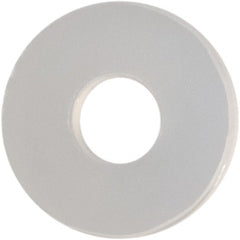 Made in USA - #0 Screw, Grade 6/6 Nylon Standard Flat Washer - 0.068" ID x 0.188" OD, 0.025" Thick, Plain Finish - Exact Tooling