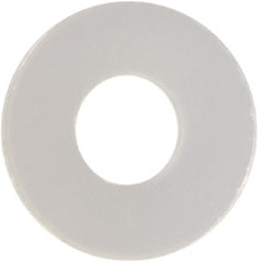 Made in USA - #1 Screw, Grade 6/6 Nylon Standard Flat Washer - 0.084" ID x 0.219" OD, 0.025" Thick, Plain Finish - Exact Tooling