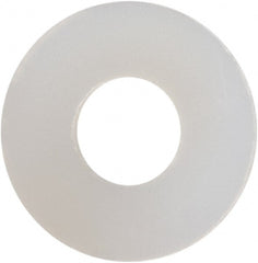 Made in USA - #2 Screw, Grade 6/6 Nylon Standard Flat Washer - 0.094" ID x 1/4" OD, 0.031" Thick, Plain Finish - Exact Tooling