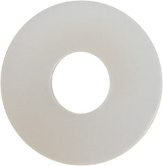 Made in USA - #6 Screw, Grade 6/6 Nylon Standard Flat Washer - 0.156" ID x 0.438" OD, 0.04" Thick, Plain Finish - Exact Tooling