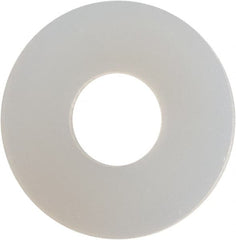 Made in USA - #8 Screw, Grade 6/6 Nylon Standard Flat Washer - 0.188" ID x 1/2" OD, 0.04" Thick, Plain Finish - Exact Tooling