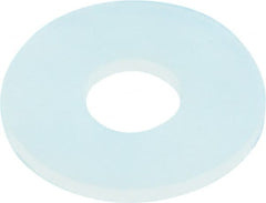 Made in USA - #10 Screw, Grade 6/6 Nylon Standard Flat Washer - 0.203" ID x 0.562" OD, 0.04" Thick, Plain Finish - Exact Tooling