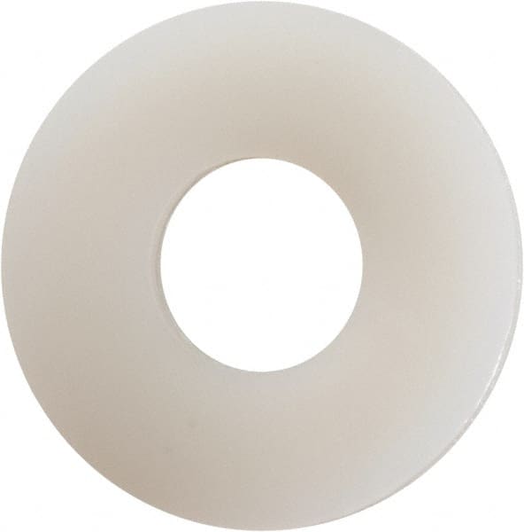 Made in USA - #12 Screw, Grade 6/6 Nylon Standard Flat Washer - 0.234" ID x 5/8" OD, 0.062" Thick, Plain Finish - Exact Tooling