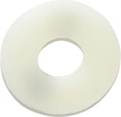 Made in USA - 1/4" Screw, Grade 6/6 Nylon Standard Flat Washer - 0.281" ID x 0.734" OD, 0.062" Thick, Plain Finish - Exact Tooling