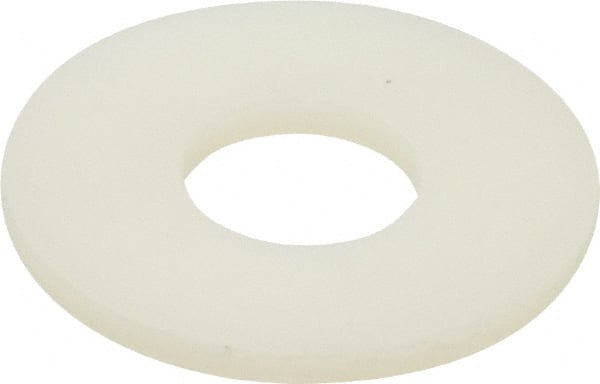 Made in USA - 5/16" Screw, Grade 6/6 Nylon Standard Flat Washer - 0.344" ID x 7/8" OD, 0.062" Thick, Plain Finish - Exact Tooling