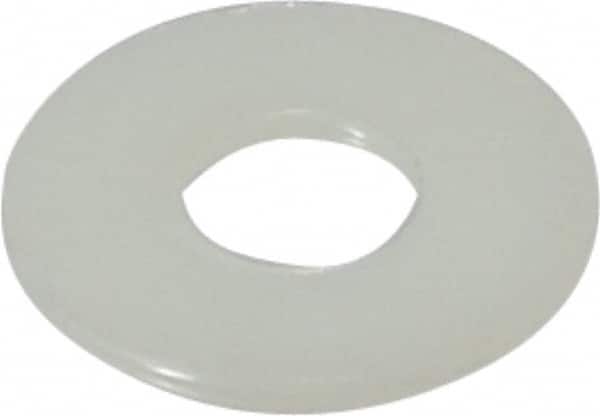 Made in USA - 3/8" Screw, Grade 6/6 Nylon Standard Flat Washer - 0.406" ID x 1" OD, 0.062" Thick, Plain Finish - Exact Tooling