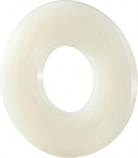 Made in USA - 1/2" Screw, Grade 6/6 Nylon Standard Flat Washer - 0.531" ID x 1-1/4" OD, 0.1" Thick, Plain Finish - Exact Tooling
