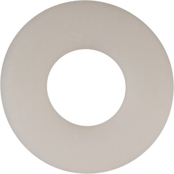 Made in USA - 9/16" Screw, Grade 6/6 Nylon Standard Flat Washer - 0.594" ID x 1.469" OD, 0.1" Thick, Plain Finish - Exact Tooling