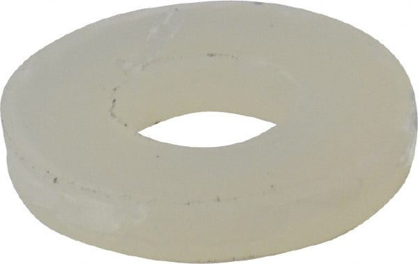 Made in USA - #8 Screw, Grade 6/6 Nylon Standard Flat Washer - 0.173" ID x 3/8" OD, 0.062" Thick, Plain Finish - Exact Tooling