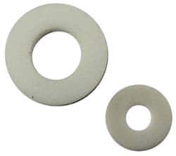 Made in USA - #8 Screw, PTFE Standard Flat Washer - 0.187" ID x 1/2" OD, 0.04" Thick, Plain Finish - Exact Tooling