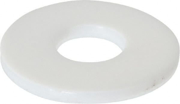 Made in USA - 1/4" Screw, PTFE Standard Flat Washer - 0.281" ID x 0.735" OD, 0.062" Thick, Plain Finish - Exact Tooling