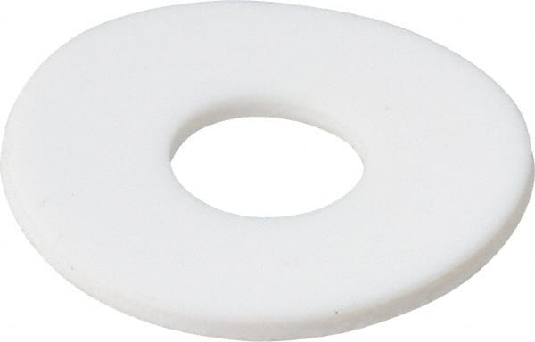 Made in USA - 5/8" Screw, PTFE Standard Flat Washer - 0.656" ID x 1-3/4" OD, 0.1" Thick, Plain Finish - Exact Tooling