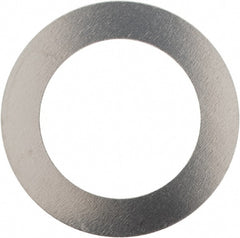 Made in USA - 0.006" Thick, 0.505" Inside x 3/4" OD, Round Shim - 7/16" Screw, Uncoated 302/304 Stainless Steel - Exact Tooling