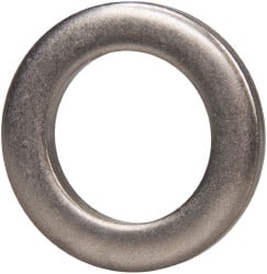 Made in USA - 1/8" Thick, 0.63" Inside x 1" OD, Round Shim - 9/16" Screw, Uncoated 302/304 Stainless Steel - Exact Tooling