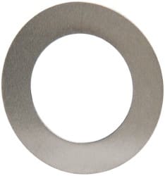 Made in USA - 0.006" Thick, 0.63" Inside x 1" OD, Round Shim - 9/16" Screw, Uncoated 302/304 Stainless Steel - Exact Tooling