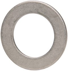 Made in USA - 1/16" Thick, 0.63" Inside x 1" OD, Round Shim - 9/16" Screw, Uncoated 302/304 Stainless Steel - Exact Tooling