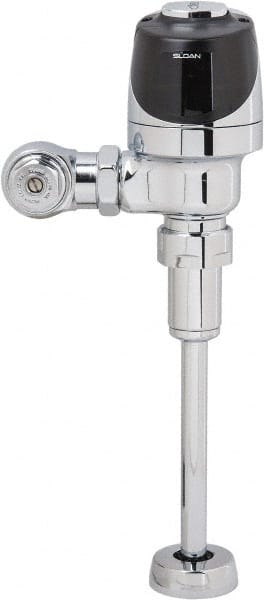 Sloan Valve Co. - 3/4" Spud Coupling, 3/4" Pipe, Urinal Automatic Flush Valve - Handle Opening, 1 Gal per Flush, Plastic Cover, Powered by 4 AA Batteries - Exact Tooling