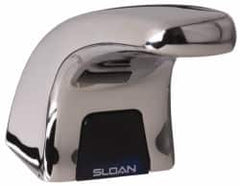 Sloan Valve Co. - Chrome Single Hole Pedestal Electronic & Sensor Faucet without Mixer - Powered by 6 VAC, Standard Spout - Exact Tooling