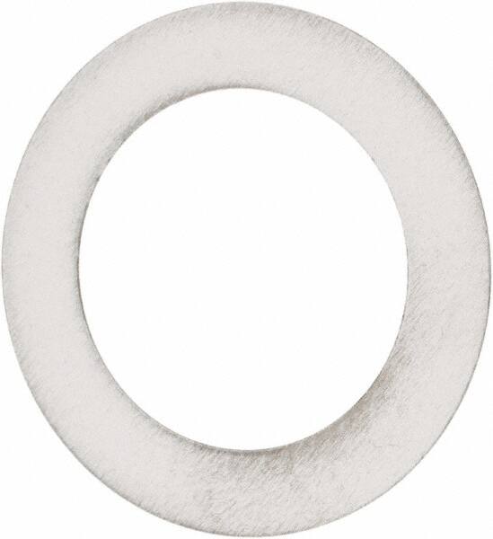 Made in USA - 0.012" Thick, 0.755" Inside x 1-1/8" OD, Round Shim - 5/8" Screw, Uncoated 302/304 Stainless Steel - Exact Tooling