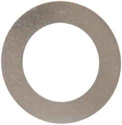 Made in USA - 0.01" Thick, 7/8" Inside x 1-3/8" OD, Round Shim - 3/4" Screw, Uncoated 302/304 Stainless Steel - Exact Tooling
