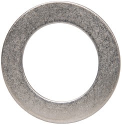 Made in USA - 0.048" Thick, 7/8" Inside x 1-3/8" OD, Round Shim - 3/4" Screw, Uncoated 302/304 Stainless Steel - Exact Tooling