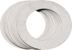 Made in USA - 0.006" Thick, 7/8" Inside x 1-3/8" OD, Round Shim - 3/4" Screw, Uncoated 302/304 Stainless Steel - Exact Tooling