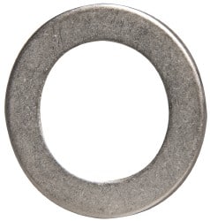 Made in USA - 0.06" Thick, 7/8" Inside x 1-3/8" OD, Round Shim - 3/4" Screw, Uncoated 302/304 Stainless Steel - Exact Tooling