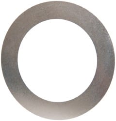 Made in USA - 0.01" Thick, 1-1/8" Inside x 1-5/8" OD, Round Shim - Uncoated 302/304 Stainless Steel - Exact Tooling