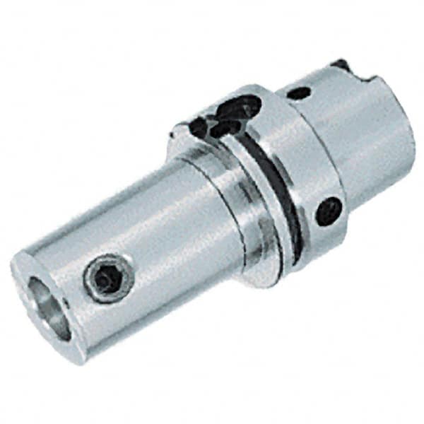 Iscar - HSK100 Outside Taper, CF4 Inside Modular Connection, HSK to Click-Fit Taper Adapter - 76mm Projection, 44.5mm Nose Diam, Through Coolant - Exact Tooling