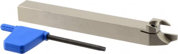 Iscar - External Thread, 0.4724" Max Depth of Cut, 1.9mm Min Groove Width, 120mm OAL, Right Hand Indexable Grooving Cutoff Toolholder - 12mm Shank Height x 12mm Shank Width, DG.. Insert Style, DGT Toolholder Style, Series Do-Grip - Exact Tooling